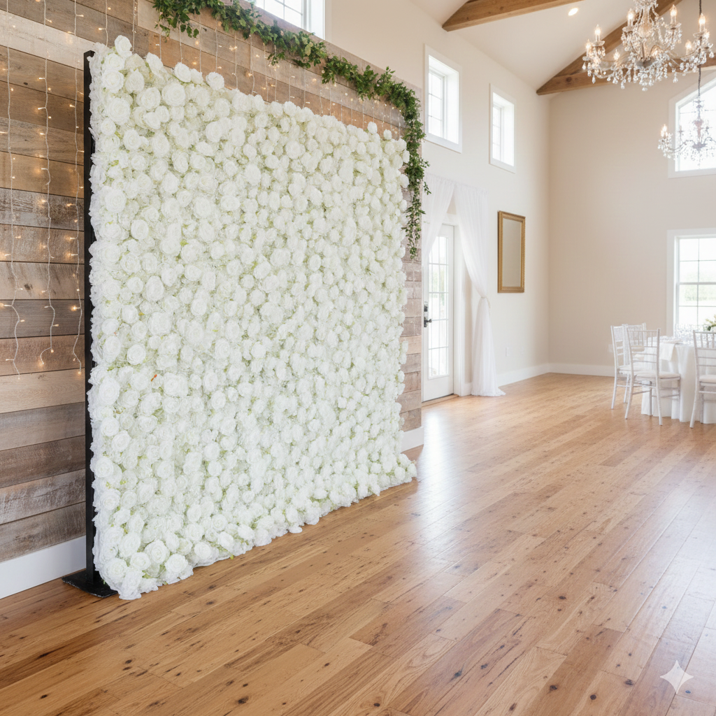 The Pearl Flower Wall Rental for Bridal Showers, baby showers and Weddings and parties in Vero Beach and Sebastian Florida. Indian River County, St. Lucie, Martin County and Palm Beach county.