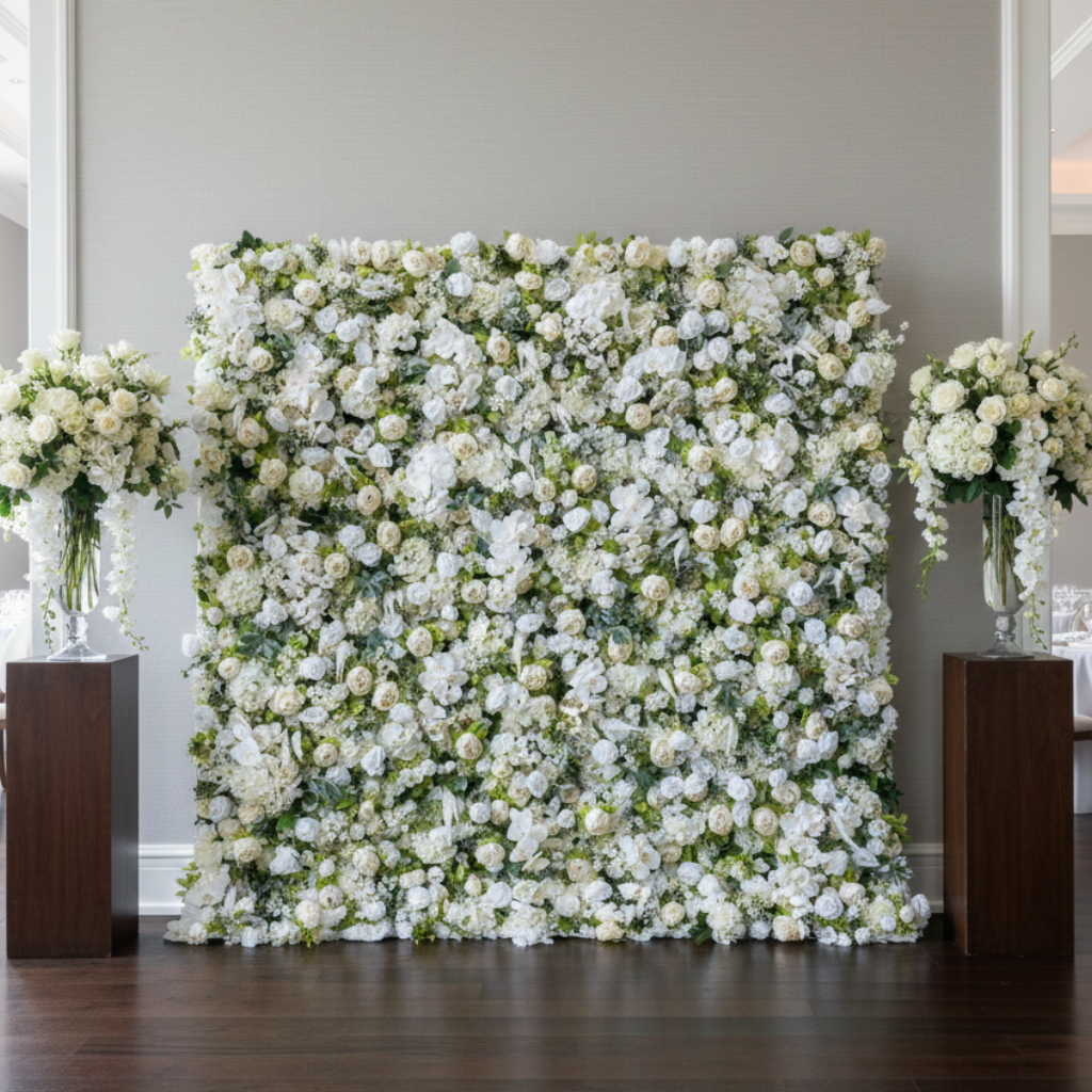 Beautiful magnolia flower wall rental in tradition/port st lucie, florida for weddings, barmizvah, parties and bridal events