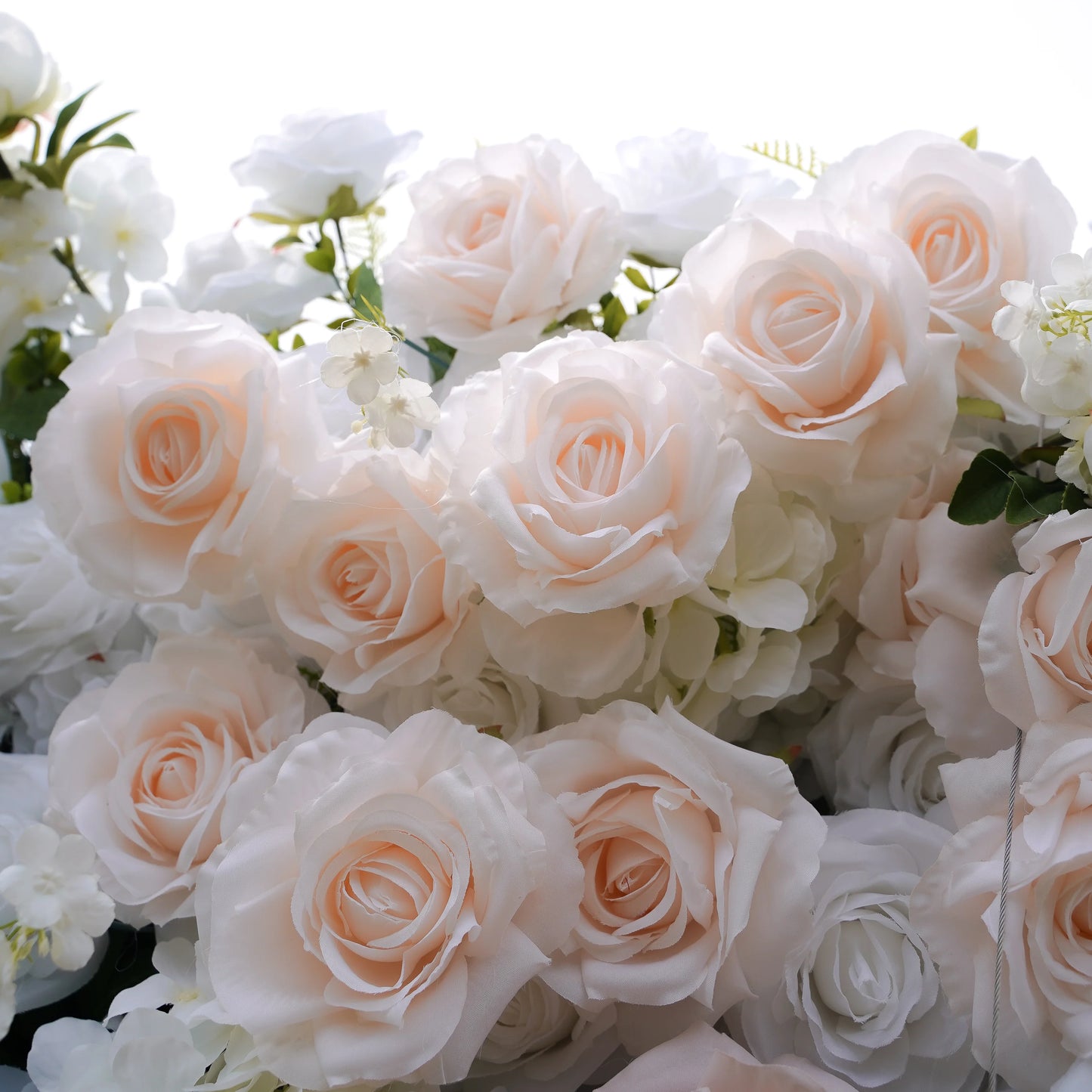 Roselle flower wall rental in jupiter farms, florida for a luxury wedding, upclose photo