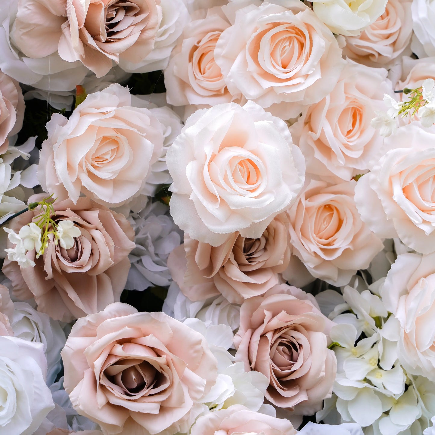 Roselle flower wall rental in south florida for a bridal shower with an upclose shot of the petals